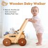 Woodtoe Wooden Baby Walker, Adjustable Speed Baby Push Walker, Montessori Push Toys for Babies Learning to Walk, Educational Walking Toys Gift for Toddler Boys Girls 1 2 3 Years Old view 2