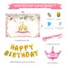 GREPARPY Princess Party Decorations - Princess Birthday Decorations Include Balloon Arch, Banner, Backdrop, Tablecloth, Tulle, Crown, Wand, Sash, Cake Topper, Girls Princess Birthday Party Supplies view 2