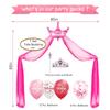 GREPARPY Princess Party Decorations - Princess Birthday Decorations Include Balloon Arch, Banner, Backdrop, Tablecloth, Tulle, Crown, Wand, Sash, Cake Topper, Girls Princess Birthday Party Supplies view 3
