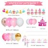 GREPARPY Princess Party Decorations - Princess Birthday Decorations Include Balloon Arch, Banner, Backdrop, Tablecloth, Tulle, Crown, Wand, Sash, Cake Topper, Girls Princess Birthday Party Supplies view 4