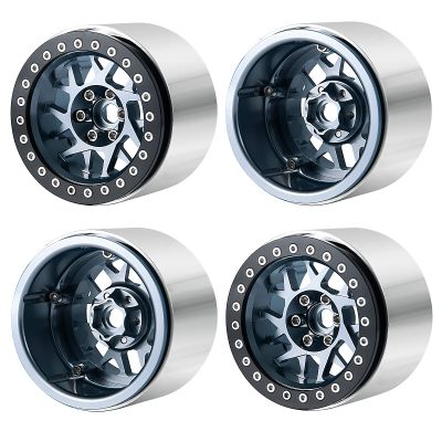 RC-Hub 2.2" Beadlock Wheel Rims 45mm Width for 1/10 Axial Wraith RBX10 AXI03005 RC Rock Crawler Car (Titanium)