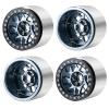 RC-Hub 2.2" Beadlock Wheel Rims 45mm Width for 1/10 Axial Wraith RBX10 AXI03005 RC Rock Crawler Car (Titanium) view 1