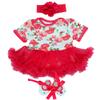 MAIHAO Reborn Baby Doll Clothes for 17-22 Inch Dolls, Outfit Accessories with Red Tutu Skirt view 1