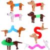 Dog pop Tubes fidgets, Easter Egg Stuffers, Sensory Toys for Kids 5-7, fidgets for Toddler, Easter Basket , Easter Egg fillers,4 Pack Dog view 1
