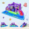 HONEY JOY Inflatable Water Slide, 6 in 1 Giant Water Park Bounce House for Outdoor Backyard, Splash Pool & Slide, Octopus Blow up Water Slides Inflatables for Kids and Adults(Without Blower) view 4