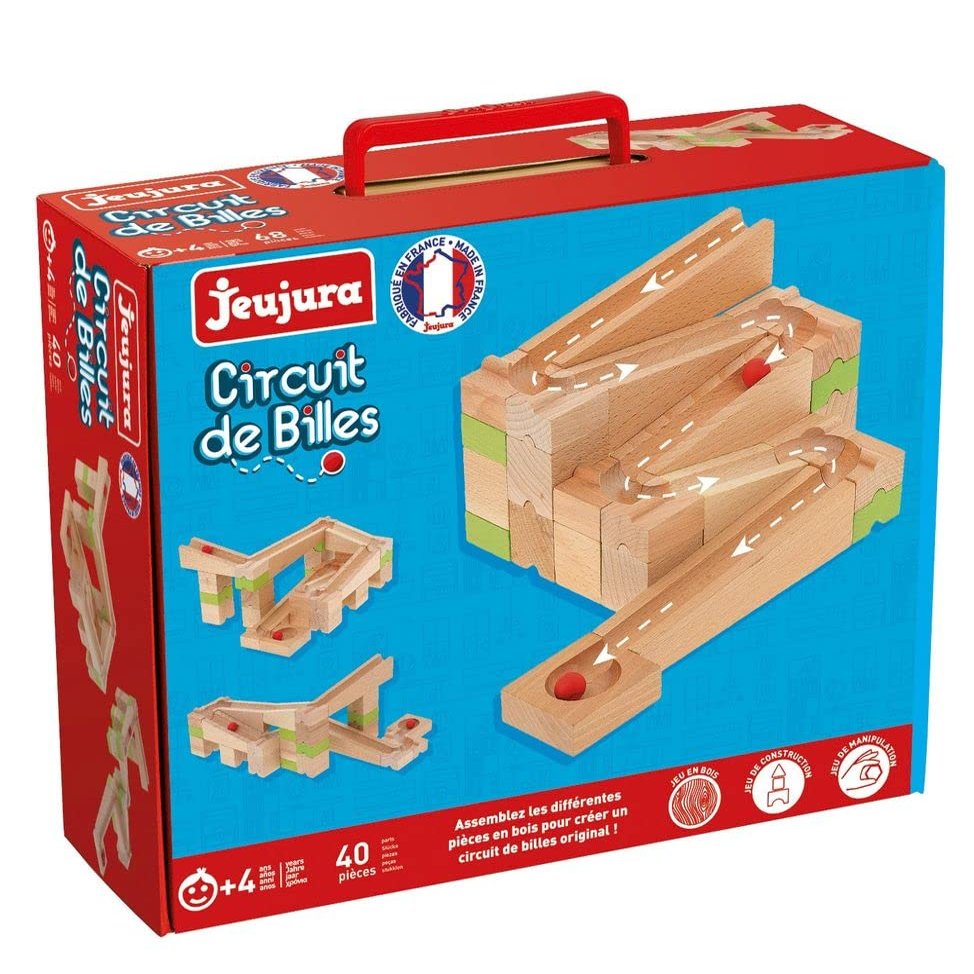 Jeujura - Marble Run-40 Piece Kit, Multi-Colour (J8364)