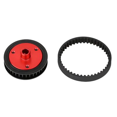 1set Belt Drive Gears System Compatible 1/10 RC Car Crawler Axial SCX10 & SCX10 II 90046 Upgrade DIY Parts,3.2mm Black