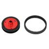1set Belt Drive Gears System Compatible 1/10 RC Car Crawler Axial SCX10 & SCX10 II 90046 Upgrade DIY Parts,3.2mm Black view 1
