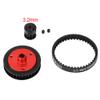 1set Belt Drive Gears System Compatible 1/10 RC Car Crawler Axial SCX10 & SCX10 II 90046 Upgrade DIY Parts,3.2mm Black view 2