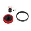 1set Belt Drive Gears System Compatible 1/10 RC Car Crawler Axial SCX10 & SCX10 II 90046 Upgrade DIY Parts,3.2mm Red view 2