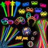 248 PCS Glow Sticks Halloween Party Pack - 100 Pcs 8 Inch Glow sticks, 6 Pcs Glow Sticks Wands  Create Glow In The Dark Necklaces, Bracelets. Neon Light Sticks Decoration For Parties Favors Glow view 1