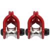 RC Crawler Winch Snatch Block, 2Pcs RC Crawler Model Simulated Lifting Pulley Steel Wire Rope RC Car Lifting Pulley Drive Pulleys for HSP REDCAT HPI AXIAL RC Car(Type A) Rc Winch view 3
