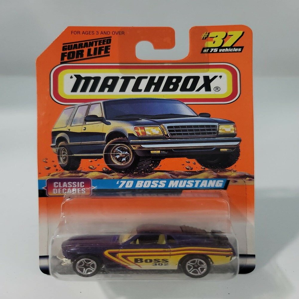 1998 Matchbox Purple '70 BOSS for Mustang 37/75 Classic Decades Series 5 F5
