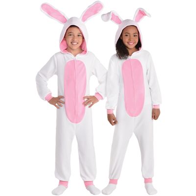Amscan Bunny Child Zipster - Child S/M | White & Pink | 1 Pc.