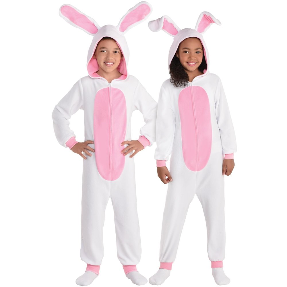 Amscan Bunny Child Zipster - Child S/M | White & Pink | 1 Pc.