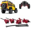 RC Portal Axle Kit, Fit RC Rear Part Portal Axle W/Steering Link Shaft Axles for Axial SCX10 II 90046 90047 Car Po(Red) Ar60 Rc view 4