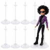 BieFuDan 10Pcs Adjustable Doll Stands Display Holders, Action Figure Stand Toy Dolls Accessories, Transparent Plastic Mini Doll Display Stands Support for 11 to 13 Inch Dolls view 1