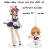 BieFuDan 10Pcs Adjustable Doll Stands Display Holders, Action Figure Stand Toy Dolls Accessories, Transparent Plastic Mini Doll Display Stands Support for 11 to 13 Inch Dolls view 2