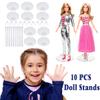 BieFuDan 10Pcs Adjustable Doll Stands Display Holders, Action Figure Stand Toy Dolls Accessories, Transparent Plastic Mini Doll Display Stands Support for 11 to 13 Inch Dolls view 3