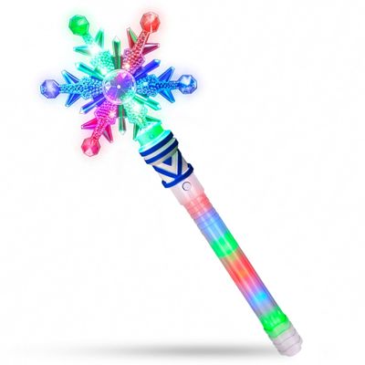 ArtCreativity Frozen Light Up Snowflake Wand for Kids 4 Flashing Modes and Multiple LED Colors - Ice Princess Magic Wand Light Up Toy - Snowflake Winter Princess Gifts for Girls