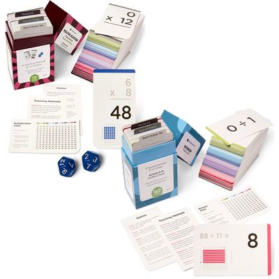 Think Tank Scholar 346 Division & Multiplication Flash Cards + 2 Math Dice (Award Winning) All Facts 0-12 Answer on Back, for Kids in 2ND, 3RD, 4TH, 5TH, 6TH Grade Class or Homeschool - Games & Chart