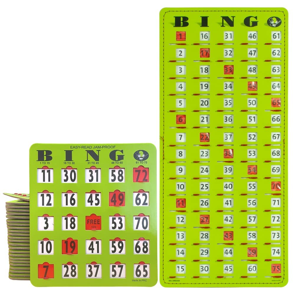 MR CHIPS 10 Bingo Cards with Sliding Windows and Master Board