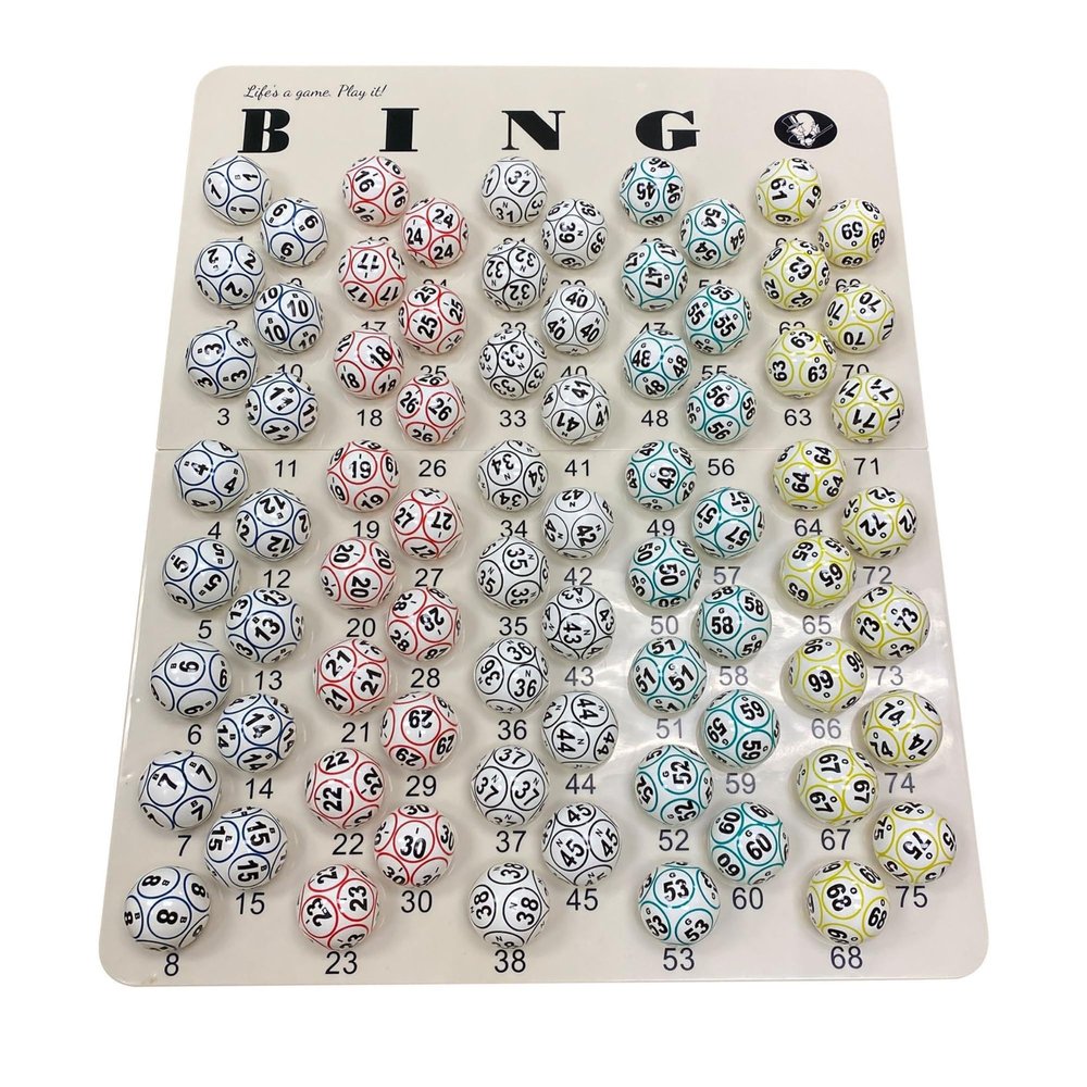 MR CHIPS Professional Numbered Bingo Balls Replacement 1.5 Inch with Master Board