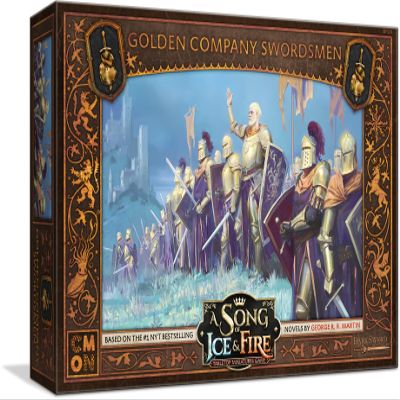 A Song of Ice and Fire Tabletop Miniatures Game Golden Company Swordsmen Unit Box (Multilingual Edition) - Strategy Game for Adults, Ages 14+, 2+ Players, 45-60 Minute Playtime, Made by CMON
