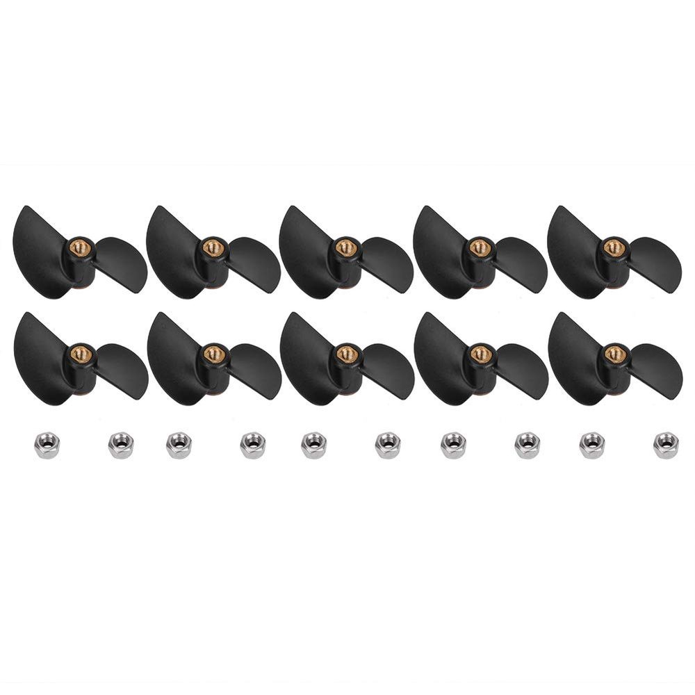 Plplaaoo 10PCS Brushless RC Boat Tail Propellers Spare Part Kit for FT009 Remote Control Boat Underwater Propeller Compatible with Remote Boats Models