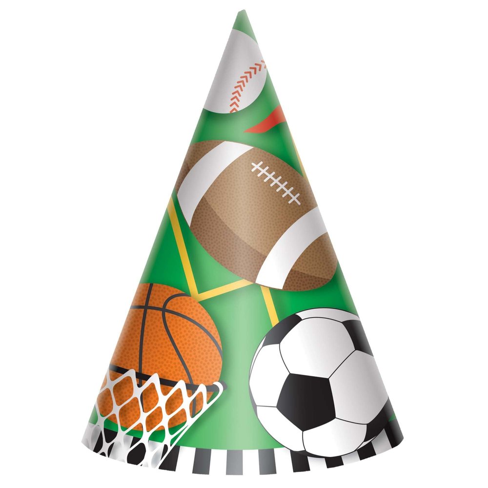 All Star Birthday Paper Cone Hat ( 6.25" ) - Pack of 8 - Vibrant Multicolor Paper, Perfect Party Essential for Kids & Adults Celebrations, Parties & Events