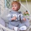 Angelbaby Realistic Big Reborn Toddler Dolls Boy 30inch Lifelike Silicone Baby Doll Soft Weighted Body Babies Mouth Open Look Real 12M Year Old Child Doll view 3