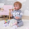 Angelbaby Realistic Big Reborn Toddler Dolls Boy 30inch Lifelike Silicone Baby Doll Soft Weighted Body Babies Mouth Open Look Real 12M Year Old Child Doll view 4
