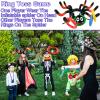 17 Pcs Halloween Party Games, 4 Potato Sack Race Bags, Inflatable Spider Ring Toss Game, 4 Eyeballs and Spoon Race Game for Kids Family Adults 4 Players Halloween Party Favor Decor Outdoor Indoor Yard view 3