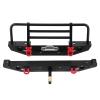 RC Crawler Car Front Rear Bumper, Metal RC Car Bumper with 4 LED Lights for SCX10 90046 for TRX4 Axial for SCX10 iii AX103007 1/10 RC Crawler Part Accessory view 2