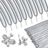 Silver Metallic 260 long Balloons 100 Pack Modeling Long Magic Balloons Shiny Latex DIY Animal Balloon for Birthday Wedding New Year Festival Party Decoration (Silver Twisting Balloons) view 1