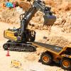 DDAI Remote Control Excavator Toys for Boys 8-12 Kids Best Gift Ideas for Age 3 4 5 6 7 8 9 10+ Year Old Boy Rechargeable RC Construction Excavators Digger Vehicles Engineering Toys with Metal Shovel view 4