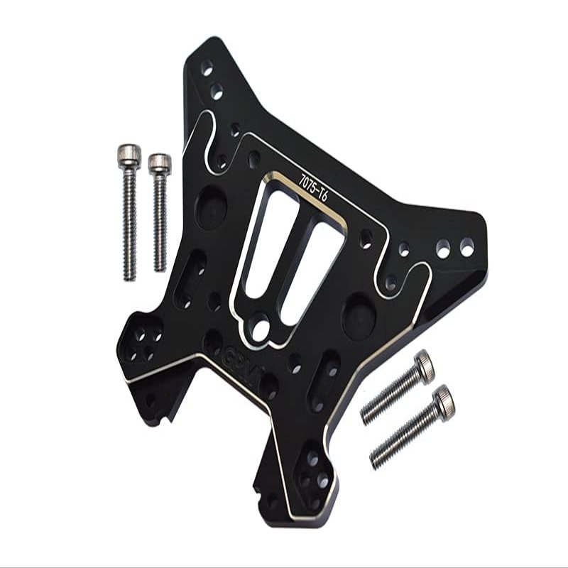 5Pc Set Upgrades Aluminum 7075-T6 Rear Shock Tower With 1/8 4Wd Sledge Monster Truck 95076-4 Rc Cars By GPM (black)