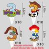 40pcs Cartoon Story Cupcake Toppers 3rd Birthday Decorations for Boys Girls 3rd Birthday Party Supplies view 3