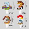 40pcs Cartoon Story Cupcake Toppers 3rd Birthday Decorations for Boys Girls 3rd Birthday Party Supplies view 4