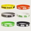 ATSMOICY 24 Garbage Truck Themed Party Silicone Wristband Bracelets Rubbish truck Themed Baby Shower Birthday Waste Management Recycling Party Supplies Decorations Favors Rubber Bracelet view 4