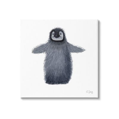 Stupell Industries Adorable Baby Penguin Bird Arctic Animal Illustration, Design by Ale Saiz Studio
