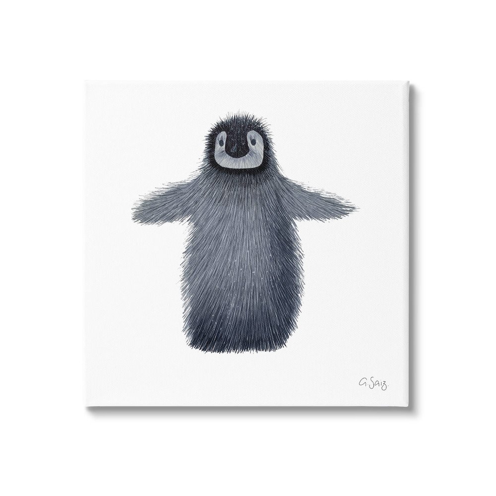 Stupell Industries Adorable Baby Penguin Bird Arctic Animal Illustration, Design by Ale Saiz Studio