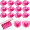 24 Pieces CiviLight Plastic Mini Western Cowboy Cowgirl Hat Plastic Cute Doll Hats Decoration Accessories Pink Cute Miniature Cowboy Hat for Party Decor Supplies view 1