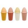 BLUE GINKGO Ice Cream Sand Toys - Silicone Beach Toy Ice Cream Set of 4 | Easy Clean, Travel-Friendly | Bath Toys for Toddlers and Children (Sunset Multi Pack) view 1