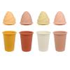 BLUE GINKGO Ice Cream Sand Toys - Silicone Beach Toy Ice Cream Set of 4 | Easy Clean, Travel-Friendly | Bath Toys for Toddlers and Children (Sunset Multi Pack) view 2