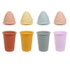BLUE GINKGO Ice Cream Sand Toys - Silicone Beach Toy Ice Cream Set of 4 | Easy Clean, Travel-Friendly | Sand, Bath, Beach Toys for Toddlers and Children (Sunsoaked Multi Pack) view 2