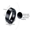 Dsnyu Spinner Ring for Anxiety, Fidget Rings for Relieving Stress Anxiety Ring, Silver Black Wedding Engagement Party Ring Size 6 view 3