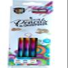 6 Colouring Pencils, 6 x Assorted Rainbow Colours, Rainbow Pencils, with Shar view 1