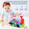 Light Up Train Toys for Toddler,Interactive Autism Sensory Toys with Colorful Moving Gears, Music and LED Light,Fun Crawling Infant Tummy Time Toys for Kids Boys Girls 6-12-18-36 Months Age 1 2 3 4 5 view 2