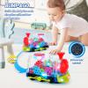 Light Up Train Toys for Toddler,Interactive Autism Sensory Toys with Colorful Moving Gears, Music and LED Light,Fun Crawling Infant Tummy Time Toys for Kids Boys Girls 6-12-18-36 Months Age 1 2 3 4 5 view 3